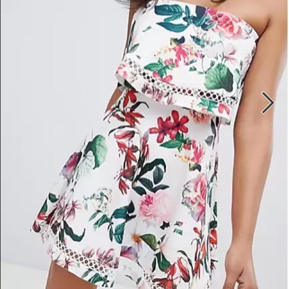 ASOS floral flare mini dress